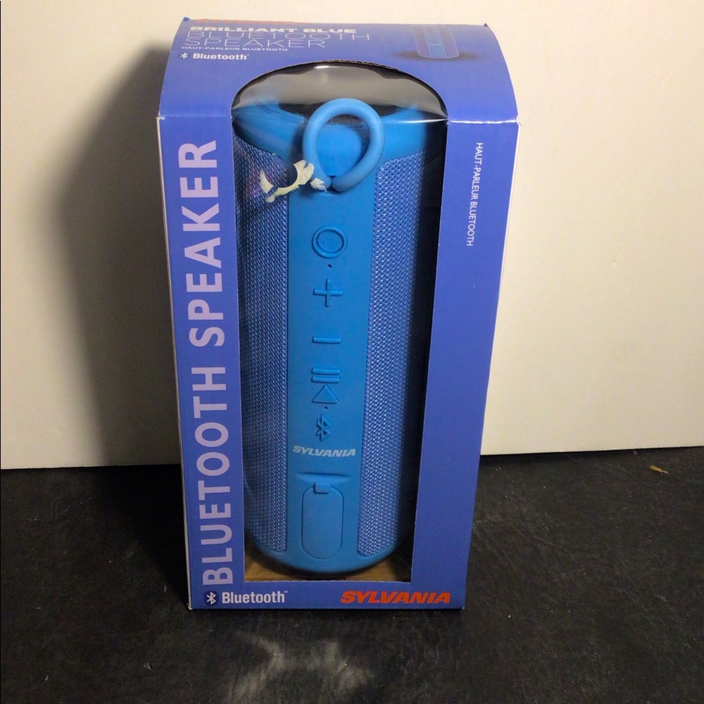 NIB Sylvania Brilliant Blue Bluetooth Speaker Waterproof